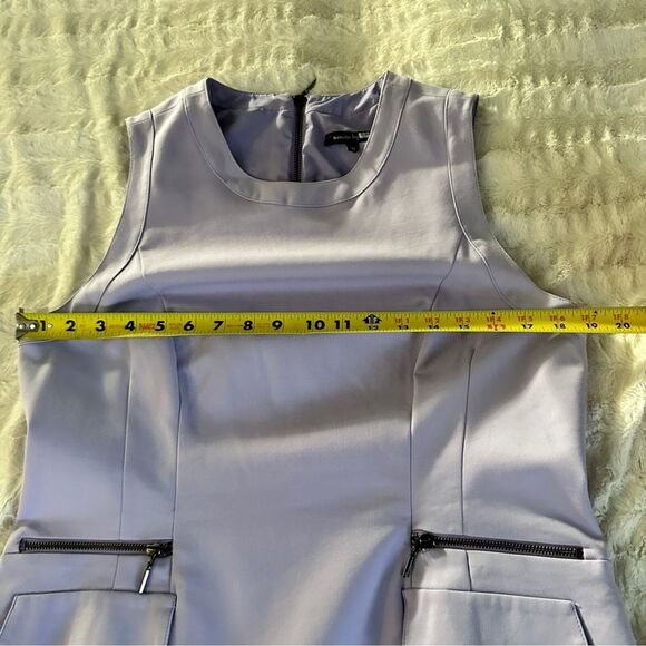 Nanette Lepore Lavender Purple Round Neck Mini Dress Size 14 Tea Time Wedding - Picture 13 of 14